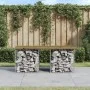 Banco jardín diseño gaviones madera pino impregnada 103x44x42cm de vidaXL, Bancos de jardín - Ref: Foro24-834340, Precio: 56,...