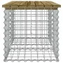 Banco jardín diseño gaviones madera pino impregnada 103x44x42cm de vidaXL, Bancos de jardín - Ref: Foro24-834340, Precio: 56,...