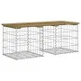 Banco jardín diseño gaviones madera pino impregnada 103x44x42cm de vidaXL, Bancos de jardín - Ref: Foro24-834340, Precio: 56,...