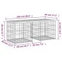 Banco jardín diseño gaviones madera pino impregnada 103x44x42cm de vidaXL, Bancos de jardín - Ref: Foro24-834340, Precio: 56,...