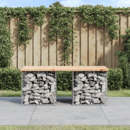 Gabionen-Design-Gartenbank aus massivem Kiefernholz, 103 x 44 x 42 cm von vidaXL, Gartenbänke - Ref: Foro24-834338, Preis: 71...