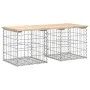 Gabionen-Design-Gartenbank aus massivem Kiefernholz, 103 x 44 x 42 cm von vidaXL, Gartenbänke - Ref: Foro24-834338, Preis: 70...