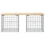 Gabionen-Design-Gartenbank aus massivem Kiefernholz, 103 x 44 x 42 cm von vidaXL, Gartenbänke - Ref: Foro24-834338, Preis: 70...