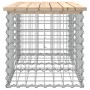 Gabionen-Design-Gartenbank aus massivem Kiefernholz, 103 x 44 x 42 cm von vidaXL, Gartenbänke - Ref: Foro24-834338, Preis: 71...