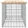 Gabionen-Design-Gartenbank aus massivem Kiefernholz, 103 x 44 x 42 cm von vidaXL, Gartenbänke - Ref: Foro24-834338, Preis: 70...