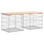 Gabionen-Design-Gartenbank aus massivem Kiefernholz, 103 x 44 x 42 cm von vidaXL, Gartenbänke - Ref: Foro24-834338, Preis: 71...