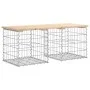Gabionen-Design-Gartenbank aus massivem Kiefernholz, 103 x 44 x 42 cm von vidaXL, Gartenbänke - Ref: Foro24-834338, Preis: 70...