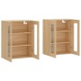 Armarios de pared 2 uds madera de ingeniería roble Sonoma de vidaXL, Aparadores - Ref: Foro24-3197924, Precio: 173,47 €, Desc...