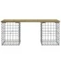 Gabion design garden bench impregnated pine wood 103x31x42cm by vidaXL, garden benches - Ref: Foro24-834331, Price: 54,49 €, ...