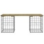 Gartenbank im Gabionen-Design aus imprägniertem Kiefernholz, 103 x 31 x 42 cm von vidaXL, Gartenbänke - Ref: Foro24-834331, P...