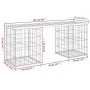 Gabion design garden bench impregnated pine wood 103x31x42cm by vidaXL, garden benches - Ref: Foro24-834331, Price: 54,49 €, ...