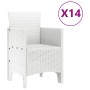 Conjunto de Comedor de Jardín 15 pcs Ratan Polt