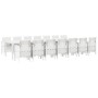 Conjunto de Comedor de Jardín 15 pcs Blanco Ratan Polt