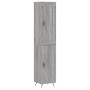 Aparador alto madera contrachapada gris Sonoma 34,5x34x180 cm