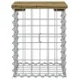 Banco jardín diseño gaviones madera pino impregnada 33x31x42 cm de vidaXL, Bancos de jardín - Ref: Foro24-834328, Precio: 28,...