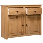 Panama style solid pine wood sideboard 93x40x80 cm by vidaXL, Sideboards - Ref: Foro24-282697, Price: 178,34 €, Discount: %