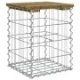 Banco jardín diseño gaviones madera pino impregnada 33x31x42 cm de vidaXL, Bancos de jardín - Ref: Foro24-834328, Precio: 28,...