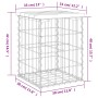 Bank garden design with gabions made of impregnated pine wood, measuring 33x31x42 cm. by vidaXL, garden benches - Ref: Foro24...