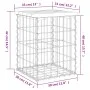 Bank garden design with gabions made of impregnated pine wood, measuring 33x31x42 cm. by vidaXL, garden benches - Ref: Foro24...