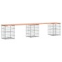 Banco jardín diseño gaviones madera abeto Douglas 203x31x42 cm by vidaXL, garden benches - Ref: Foro24-834333, Price: 82,66 €...