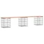 Bank Garten Design Gabionen Holz Douglasie 203x31x42 cm von vidaXL, Gartenbänke - Ref: Foro24-834333, Preis: 79,19 €, Rabatt: %