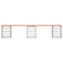 Banco jardín diseño gaviones madera abeto Douglas 203x31x42 cm by vidaXL, garden benches - Ref: Foro24-834333, Price: 82,66 €...