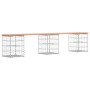 Banco jardín diseño gaviones madera abeto Douglas 203x31x42 cm by vidaXL, garden benches - Ref: Foro24-834333, Price: 82,66 €...