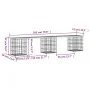 Bank Garten Design Gabionen Holz Douglasie 203x31x42 cm von vidaXL, Gartenbänke - Ref: Foro24-834333, Preis: 79,19 €, Rabatt: %