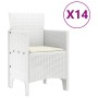 Conjunto de Comedor de Jardín 15 pcs Ratan Polt