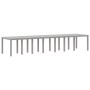 Conjunto de Comedor de Jardín 15 pcs Gris Claro Ratan Polt