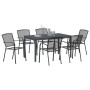 Conjunto de Comedor de Jardín 7 pcs Antracita Acero