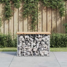 Banco de jardín diseño gaviones madera maciza pino 63x31,5x42cm by vidaXL, garden benches - Ref: Foro24-834344, Price: 47,08 ...