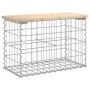 Gartenbank Design Gabionen Massivholz Kiefer 63x31,5x42cm von vidaXL, Gartenbänke - Ref: Foro24-834344, Preis: 47,08 €, Rabat...
