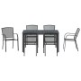 Conjunto de Comedor de Jardín 7 pcs Antracita Acero