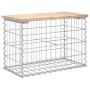 Banco de jardín diseño gaviones madera maciza pino 63x31,5x42cm by vidaXL, garden benches - Ref: Foro24-834344, Price: 47,08 ...