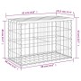 Gartenbank Design Gabionen Massivholz Kiefer 63x31,5x42cm von vidaXL, Gartenbänke - Ref: Foro24-834344, Preis: 47,08 €, Rabat...