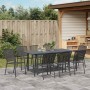 Conjunto de Comedor de Jardín 9 pcs Antracita Acero
