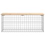 Gabionen-Design-Gartenbank aus massivem Kiefernholz, 103 x 31,5 x 42 cm von vidaXL, Gartenbänke - Ref: Foro24-834350, Preis: ...