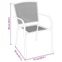 Conjunto de Comedor de Jardín 9 pcs Antracita Acero