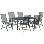 Conjunto de Comedor de Jardín 7 pcs Antracita Acero