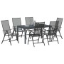 Conjunto de Comedor de Jardín 7 pcs Antracita Acero