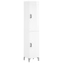 Hohes Sideboard Sperrholz glänzend weiß 34,5x34x180 cm von vidaXL, Sideboards - Ref: Foro24-3200131, Preis: 111,42 €, Rabatt: %