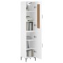Tall white glossy plywood sideboard 34.5x34x180 cm by vidaXL, Sideboards - Ref: Foro24-3200131, Price: 111,42 €, Discount: %