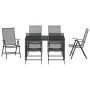 Conjunto de Comedor de Jardín 7 pcs Antracita Acero