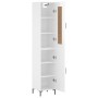 Hohes Sideboard Sperrholz glänzend weiß 34,5x34x180 cm von vidaXL, Sideboards - Ref: Foro24-3200131, Preis: 111,42 €, Rabatt: %