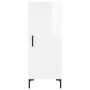 Hohes Sideboard Sperrholz glänzend weiß 34,5x34x180 cm von vidaXL, Sideboards - Ref: Foro24-3200131, Preis: 111,42 €, Rabatt: %