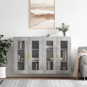 Wall cabinets 2 pcs concrete gray engineered wood by vidaXL, Sideboards - Ref: Foro24-3197925, Price: 164,22 €, Discount: %