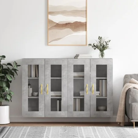 Wall cabinets 2 pcs concrete gray engineered wood by vidaXL, Sideboards - Ref: Foro24-3197925, Price: 164,20 €, Discount: %