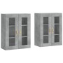 Wandschränke 2 Stück betongraues Holzwerkstoff von vidaXL, Sideboards - Ref: Foro24-3197925, Preis: 166,71 €, Rabatt: %