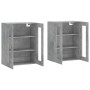 Wandschränke 2 Stück betongraues Holzwerkstoff von vidaXL, Sideboards - Ref: Foro24-3197925, Preis: 166,71 €, Rabatt: %